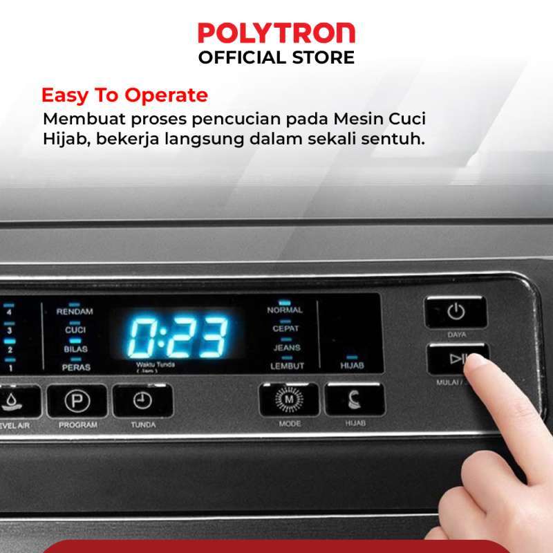 Promo Polytron Zeromatic Laguna Automatic Washing Machine 9kg Paw 9028y ...