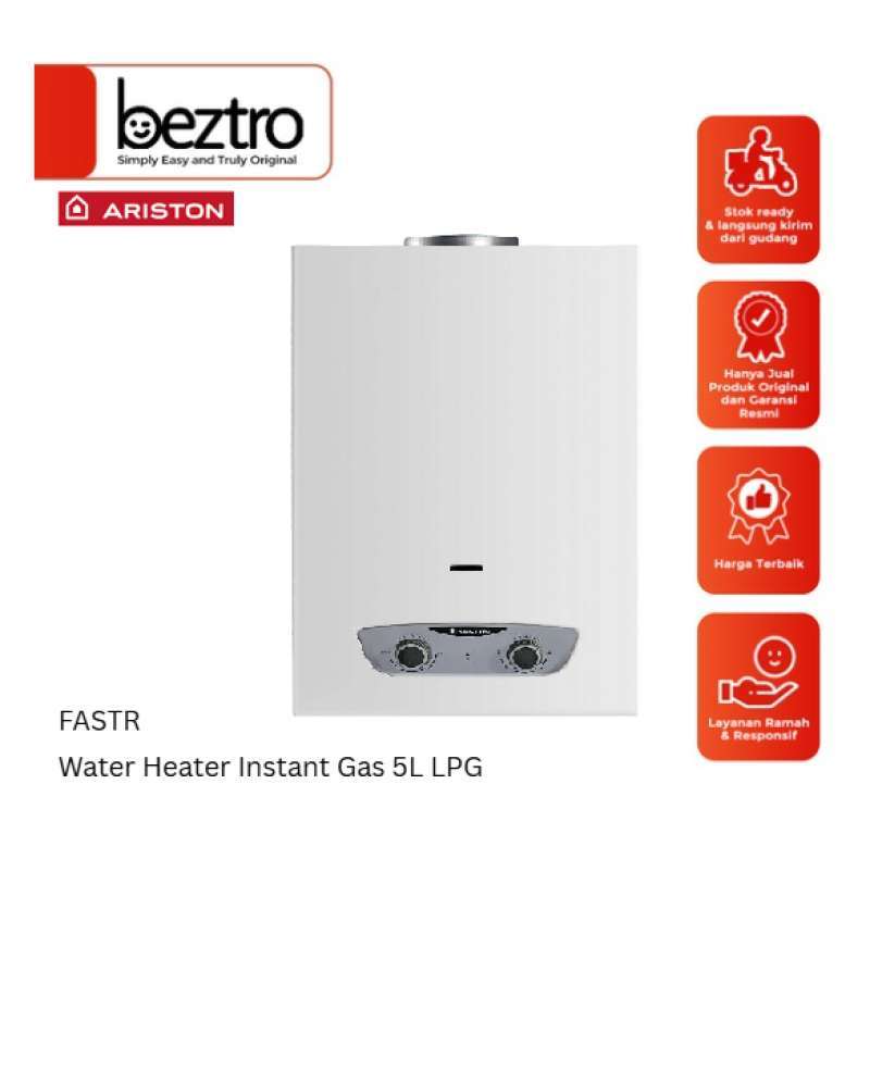 Ariston FASTR – Water Heater Gas Penghangat Air Garansi Tahun