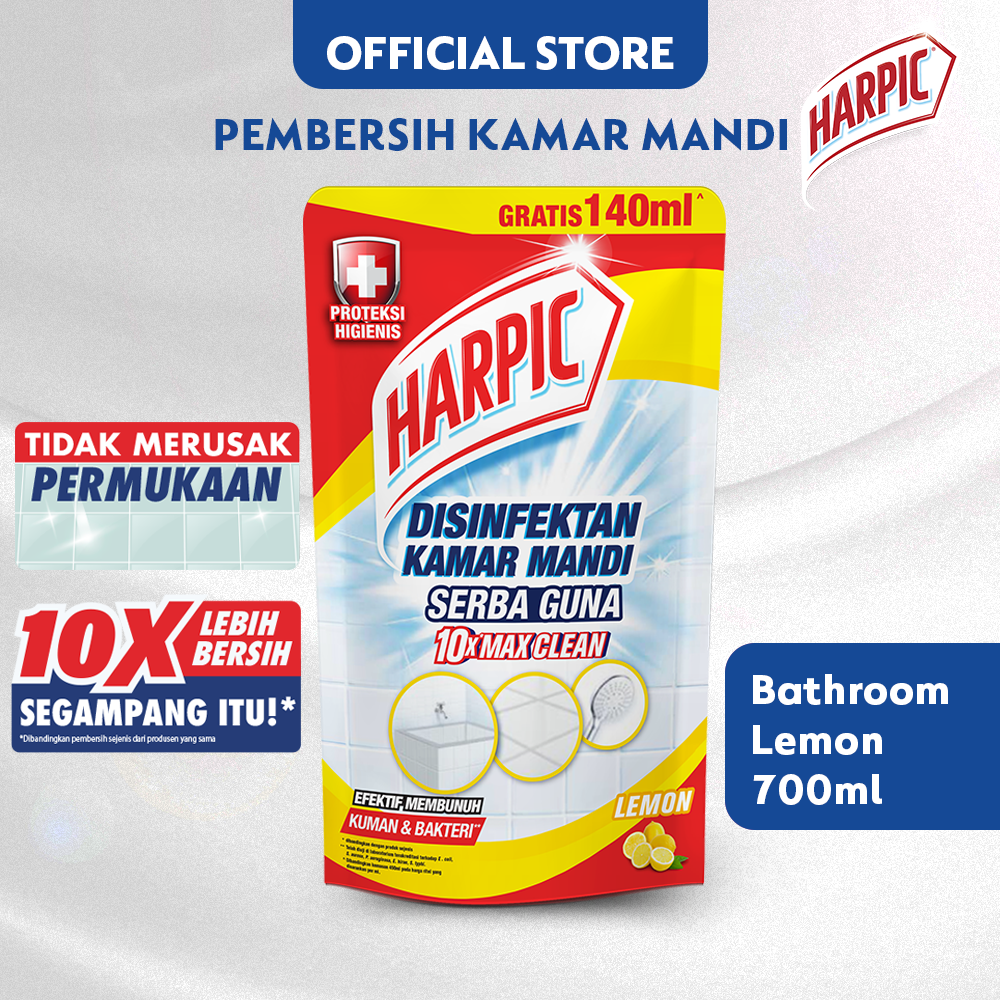 Promo Harpic Bathroom Lime Pouch 700 ml Pembersih Permukaan Kamar