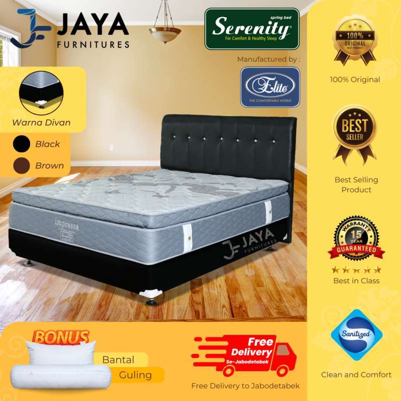 Jual SERENITY SPRING BED IMPRESSA POCKED SPRING 100 ORIGINAL