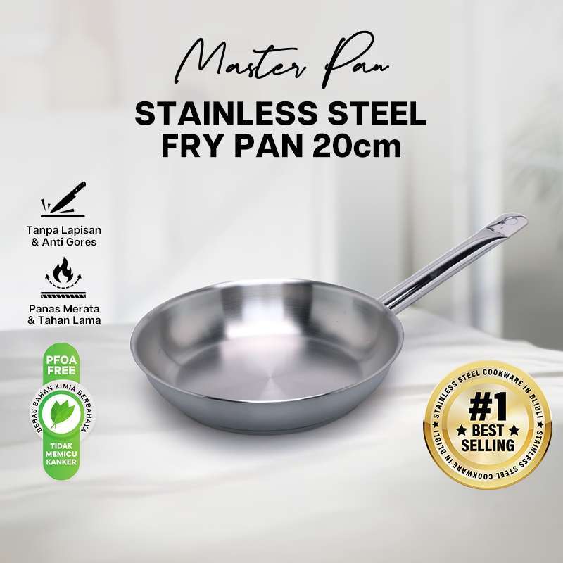 Masterchef Panci Promo Master Pan Panci Penggorengan Stainless Steel 20 Cm Fry Pan ...