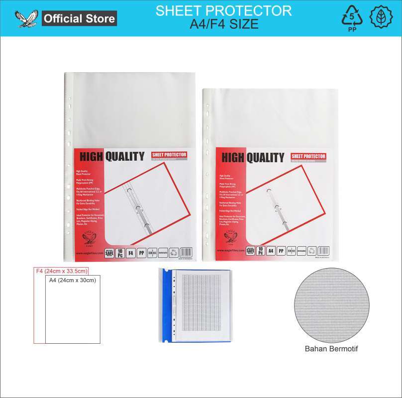 Simpen File Promo Eagle Files Sheet Protector Simpan File Dokumen Ijazah Sertifikat ...