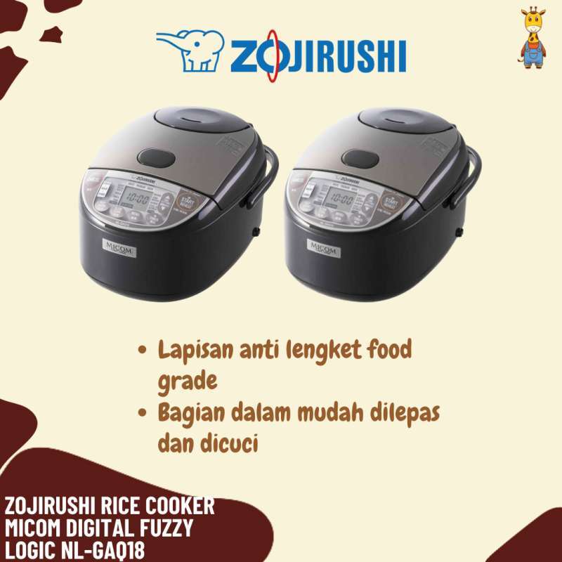 Jual Zojirushi Rice Cooker Digital Fuzzy Logic Nlgaq18 1 Liter