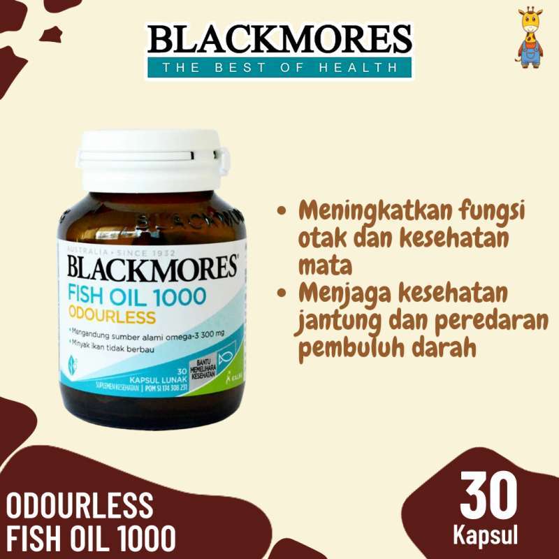 Blackmores Odourless Fish Oil Omega 1000 mg 30 kapsul