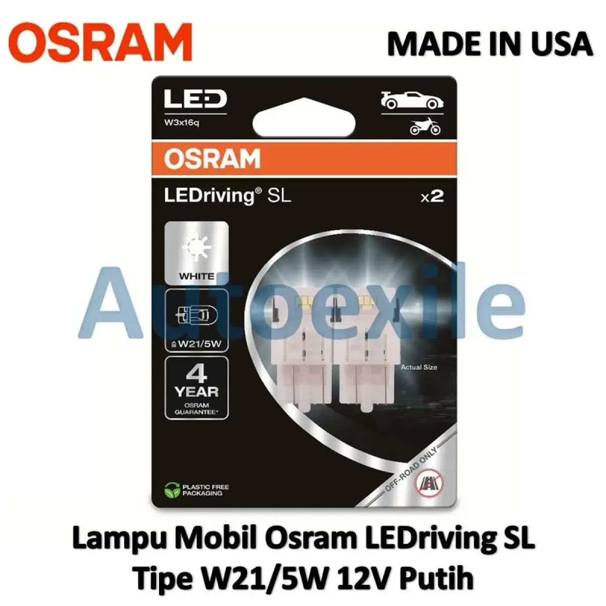 Jual Osram Ledriving Sl T20 W21/5w 12v White Putih Led 7515dwp 7443 ...