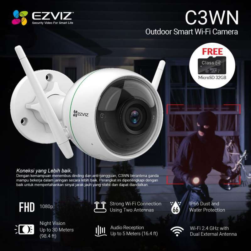 Promo Kamera CCTV EZVIZ C3WN IPCam Outdoor Full HD IP Camera WiFi