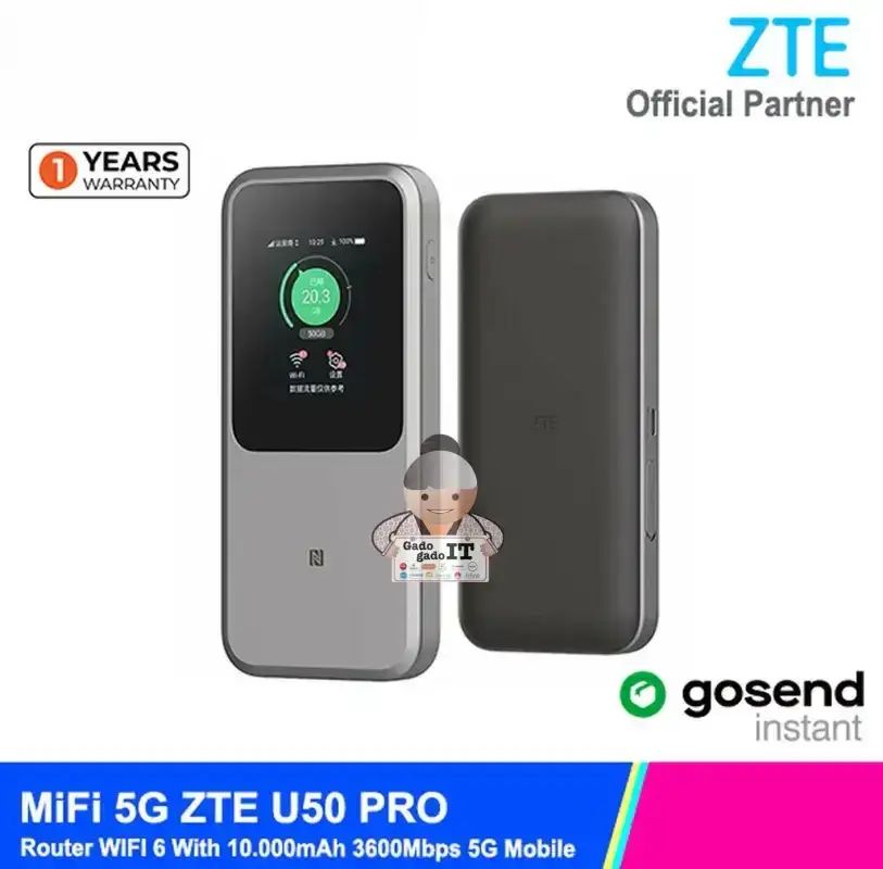 Promo Mifi Router Zte U50 Pro Speed 5g Mobile Wifi 6 Hotspot (unlock ...