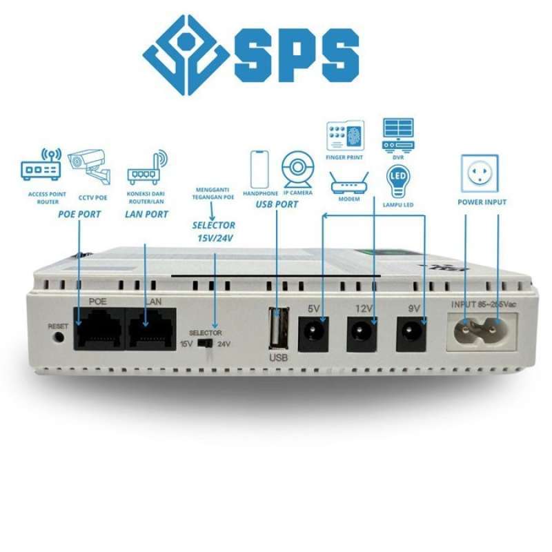 Jual Sps DC Ups Mini Powerbank Router Modem Orbit Backup Battery Cctv ...