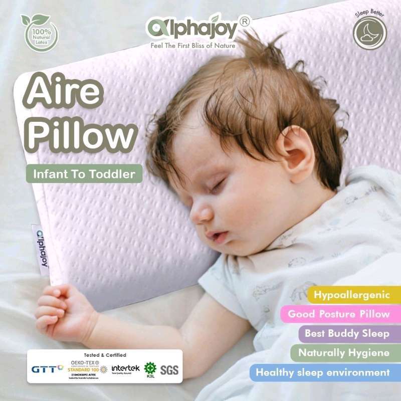 Promo Alphajoy AIRE Infant to Toddler Pillow 100 Natural Latex