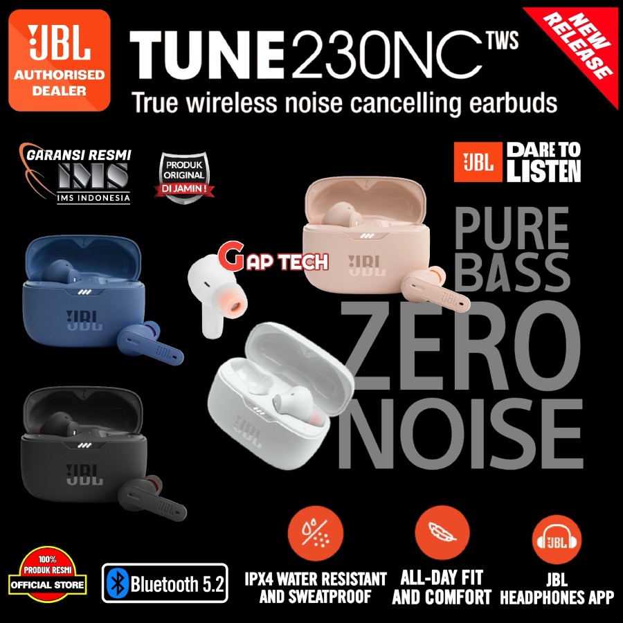 Jual JBL Tune 230NC TWS / T230NC / T 230 NC TWS True Wireless NC ...