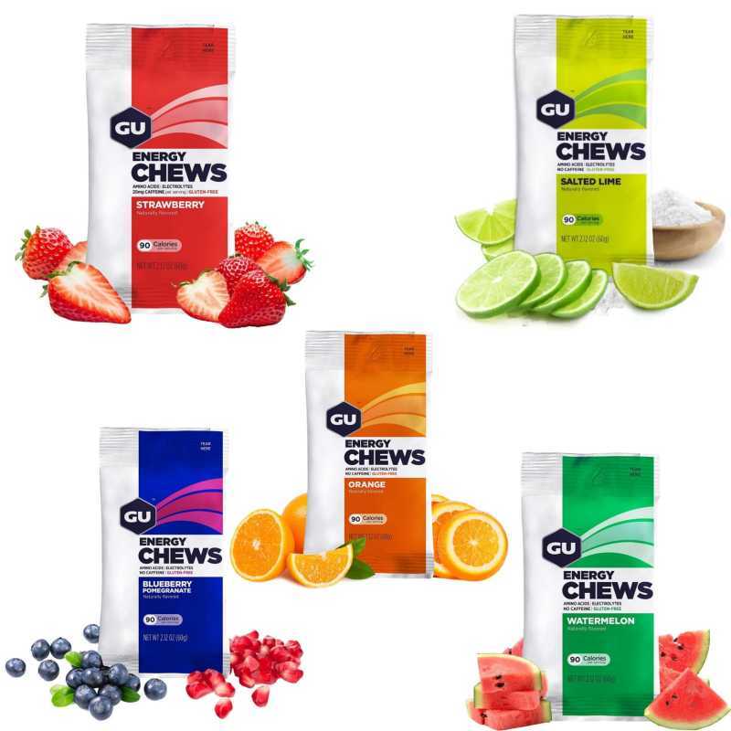 Jual GU ENERGY CHEWS Chomps Gummies Electrolyte tenaga lari sepeda di