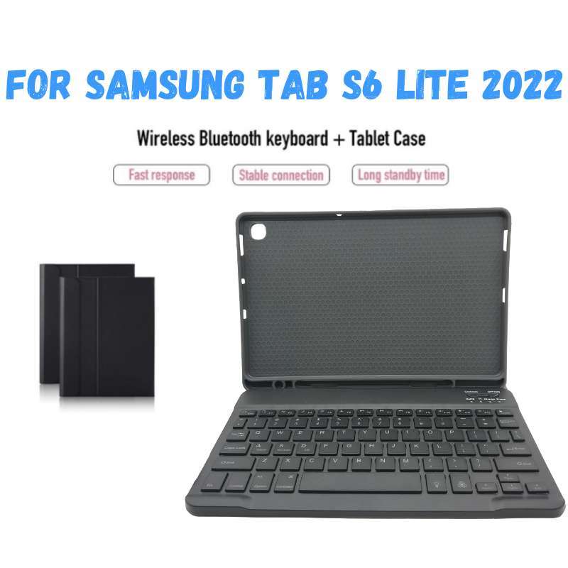 TRIPLEDI Case Samsung Galaxy Tab S6 Lite 2022 SM-P613 SM-P619 inch  Keyboard LED Backlit Wireless Bluetooth Flip Casing Folio Book Cover Leather