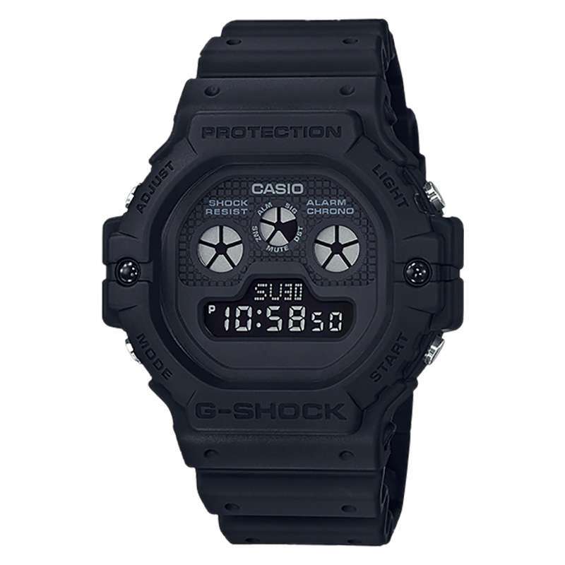 Jam Tangan Pria Casio G-Shock DW-5900BB-1DR Black Out Collection Three-Eye  Digital Dial Black Resin Band