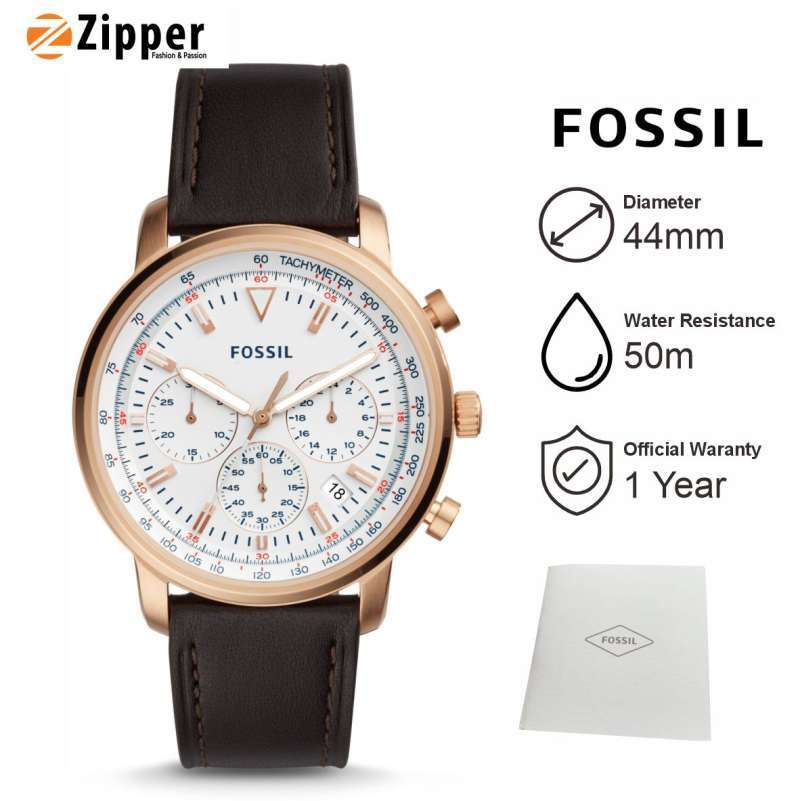 Promo Jam Tangan Pria Fossil Fs5415 Goodwin Chronograph White Dial Brown Leather Strap Diskon 57 Di Seller Toko Zipper Official Store Semolowaru Kota Surabaya Blibli