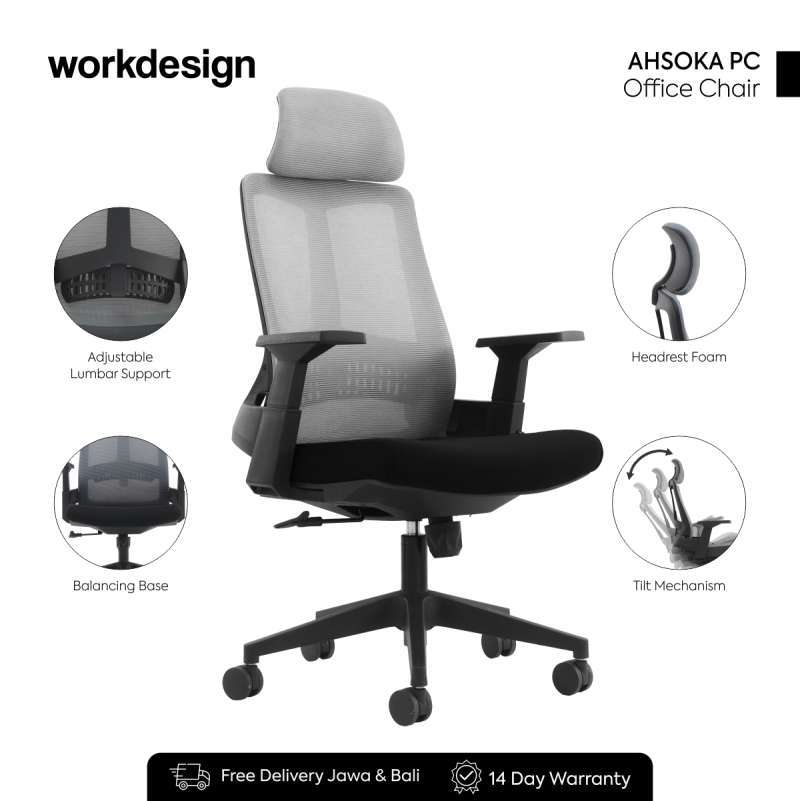 Promo Pira Work Ahsoka Pc Kursi Kantor Kursi Kerja Ergonomis