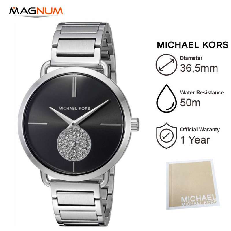 Promo Jam Tangan Wanita Michael Kors Portia Mk3638 Black Dial Silver Stainless Steel Diskon 50 Di Seller Magnum Watches Original Semolowaru Kota Surabaya Blibli