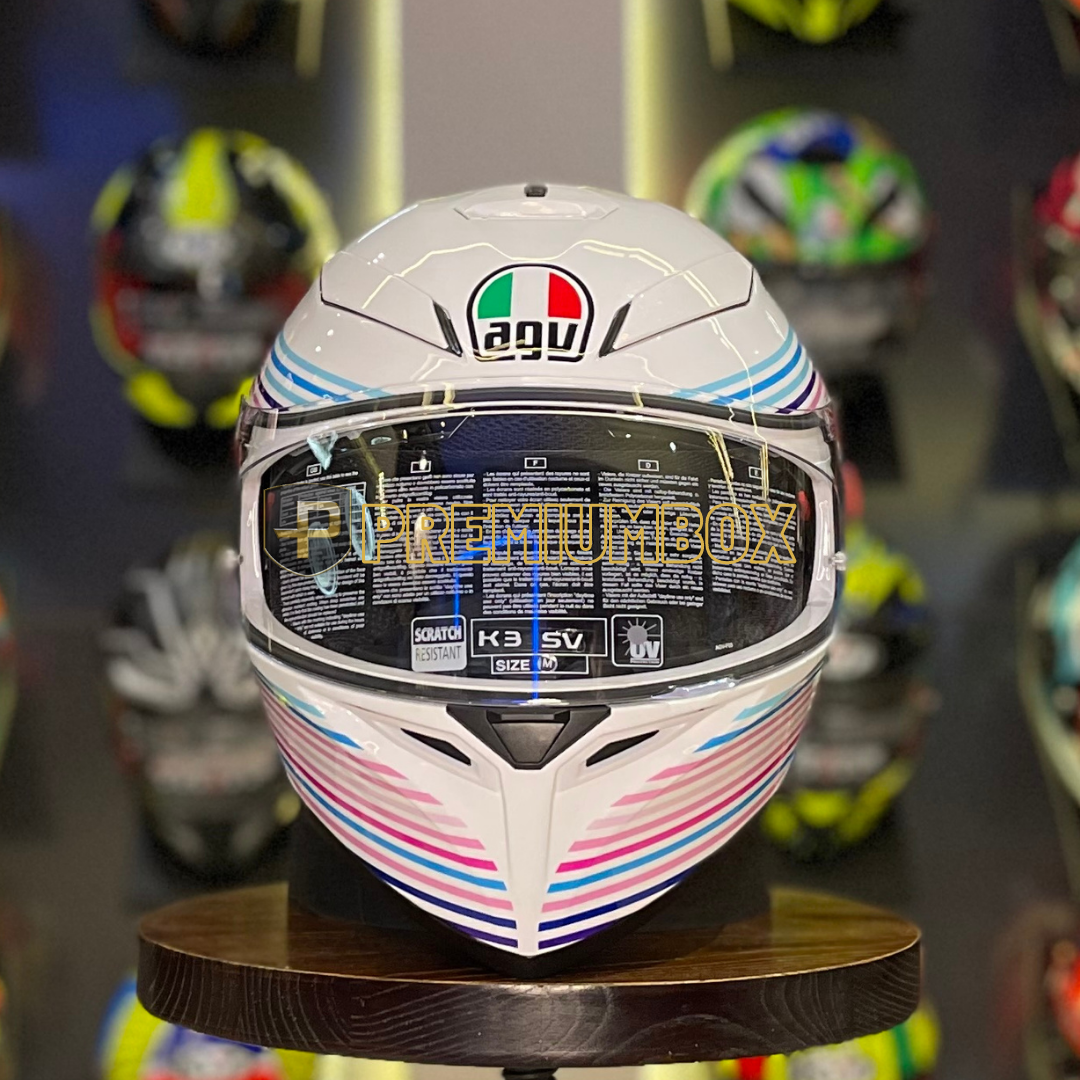 Jual AGV K3 SV MULTI MPLK SAKURA PEARL WHITE PURPLE L di
