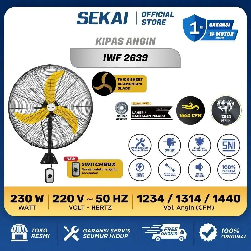 Jual Sekai Kipas Angin Dinding Industri Iwf 2639 / Iwf2639 26 Inch Wall ...