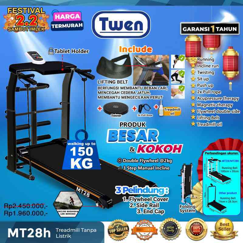 Treadmill manual terbaik cheap