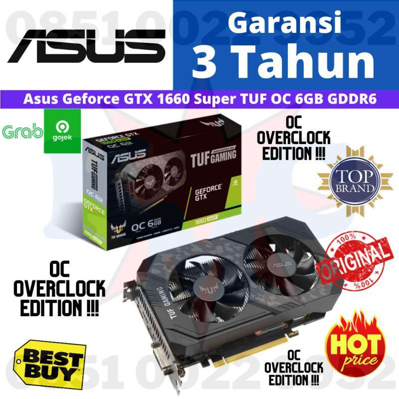 Jual Asus Tuf Gaming Gtx 1660 Super Oc 6gb GB Gddr6 Geforce