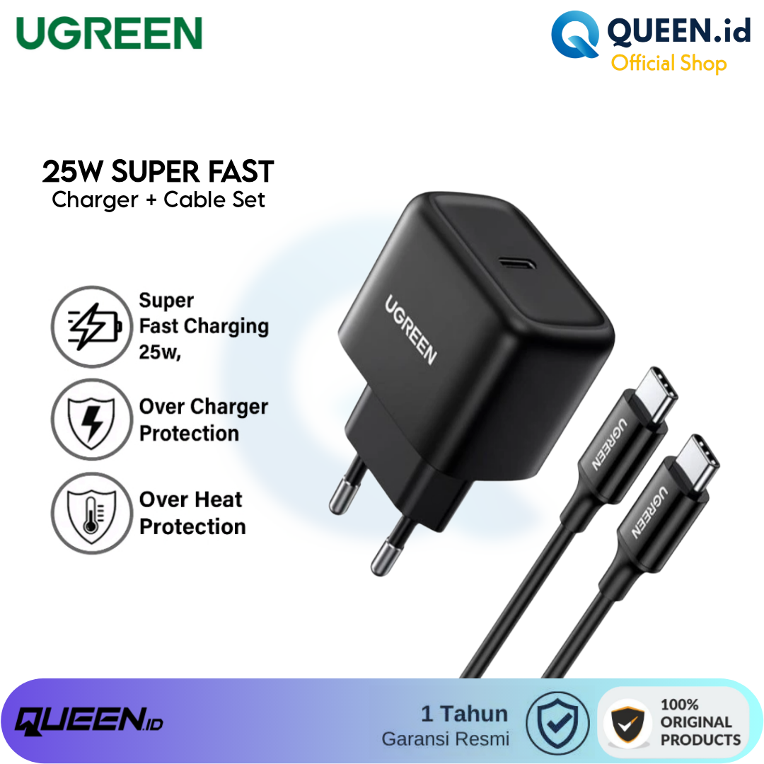 Promo UGREEN Charger Adaptor USB TYPE C 25W PD Super Fast Charging