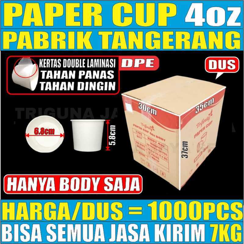 Promo Paper Cup 4oz Hot n Cold Per Dus Hanya Gelas Kertas u Eskrim ...