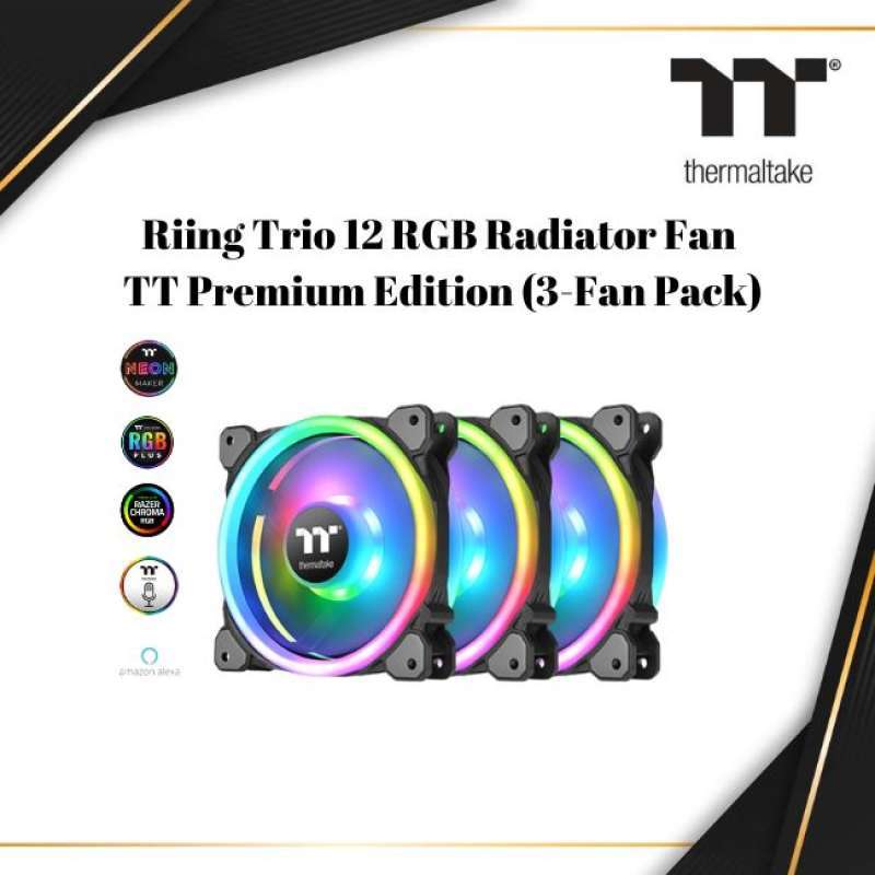 Promo Thermaltake Riing Trio 12 Rgb Radiator Fan Tt Premium Edition (3 ...