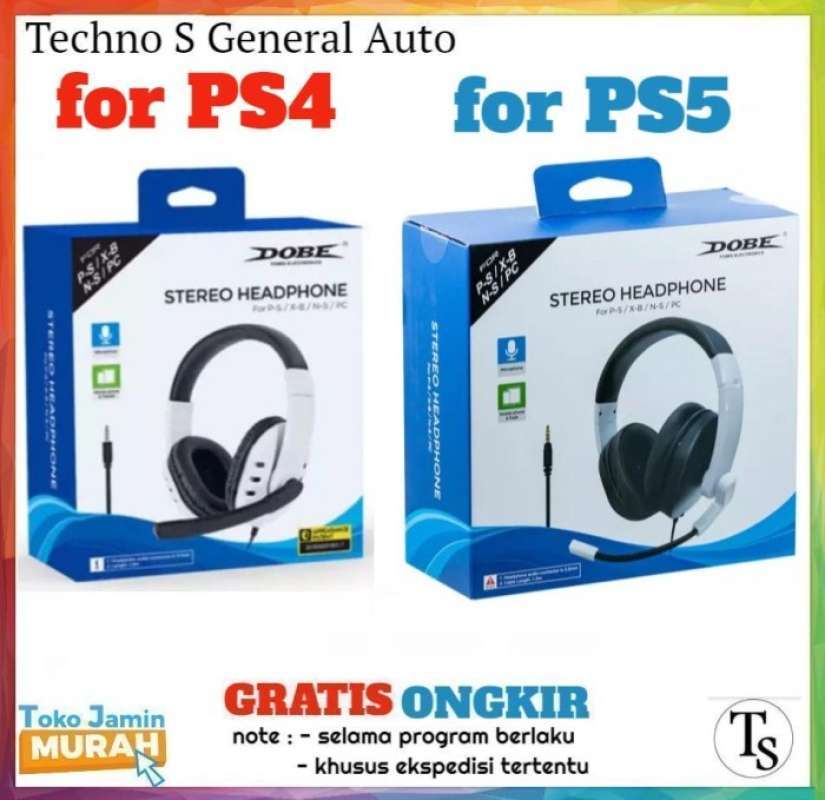 Dobe Headset PS4 Stereo Gaming Headphone PS5 Head set Nintendo Switch  Head phone Xbox series