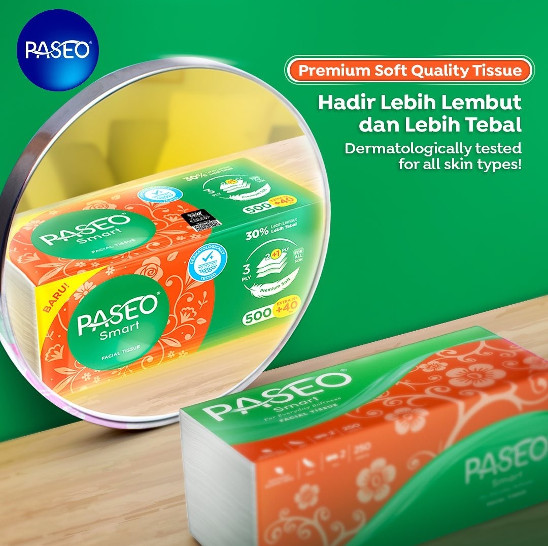Promo Paseo Smart Facial Tissue [540 Sheets - 3 Ply] Diskon 26% Di ...