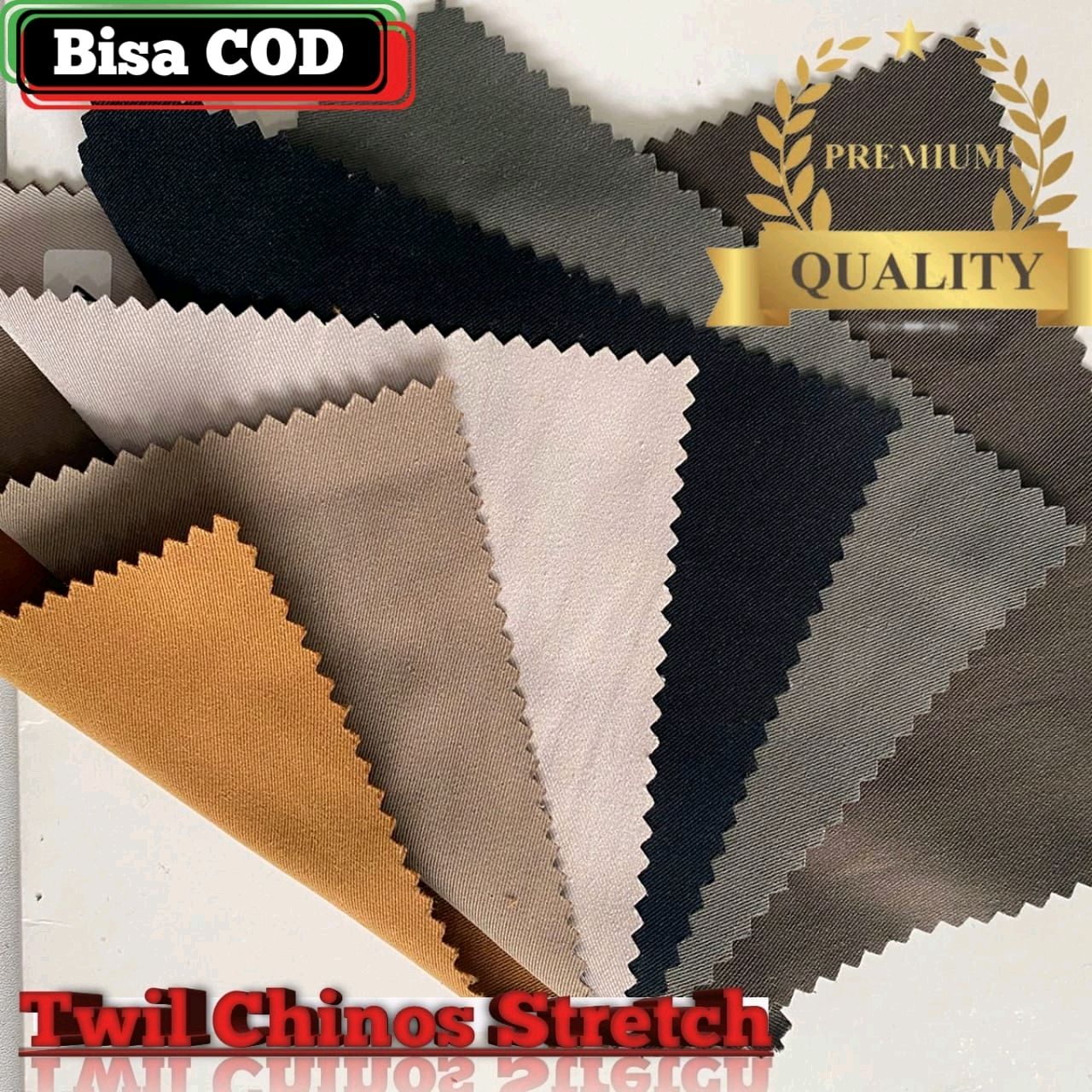 Jual Kain Katun/cotton Twill Chino Stretch (0,5m) Di Seller Revta Store ...