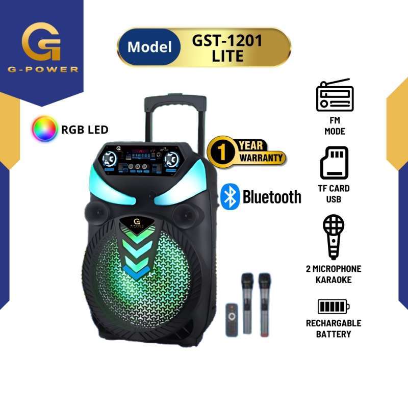 Jual G-power -speaker Bluetooth Portable Battery Gst 1201 Lite