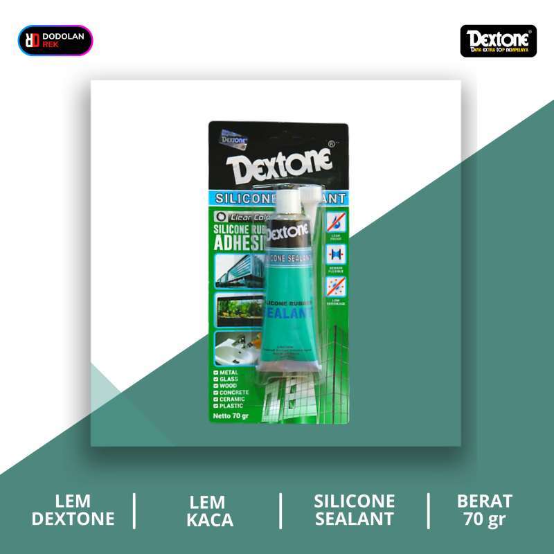 Jual Dextone Silicone Sealant 70gr/Lem Kaca Dextone 70 gr - Harga Per