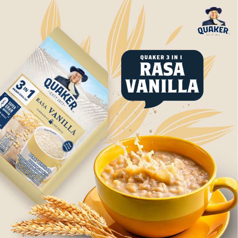 Promo Quaker 3in1 Vanilla [224 G] Diskon 4% Di Seller Quaker Store ...