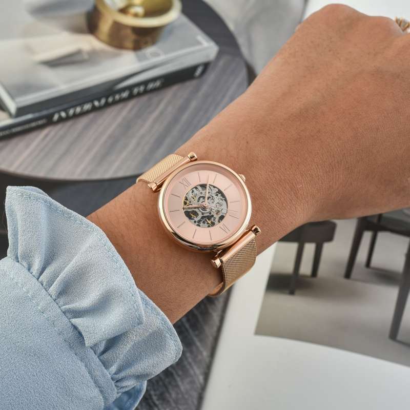 Promo Jam Tangan Wanita Fossil Carlie Me3175 Automatic Rose Gold