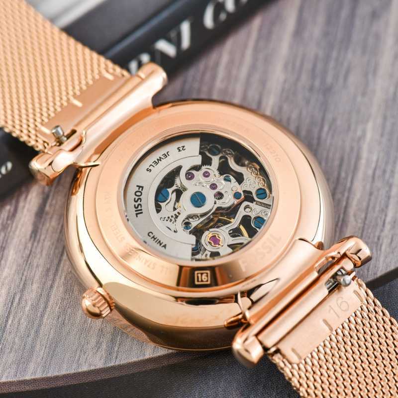 Promo Jam Tangan Wanita Fossil Carlie Me3175 Automatic Rose Gold
