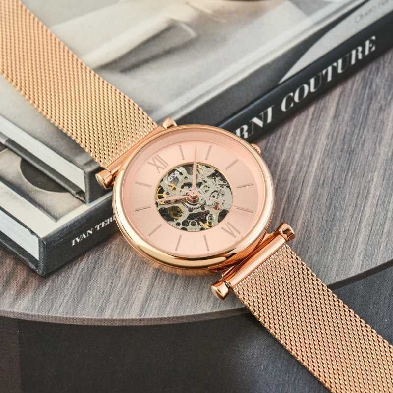 Promo Jam Tangan Wanita Fossil Carlie Me3175 Automatic Rose Gold