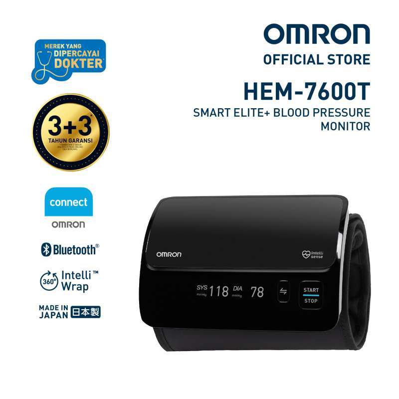 Omron HEM-7600T Blood Pressure Monitor with Intellisense Technology  Intelli Wrap Cuff