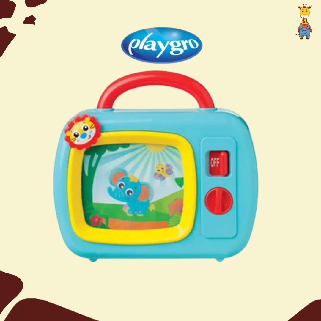 Playgro sights and sounds music box tv hot sale
