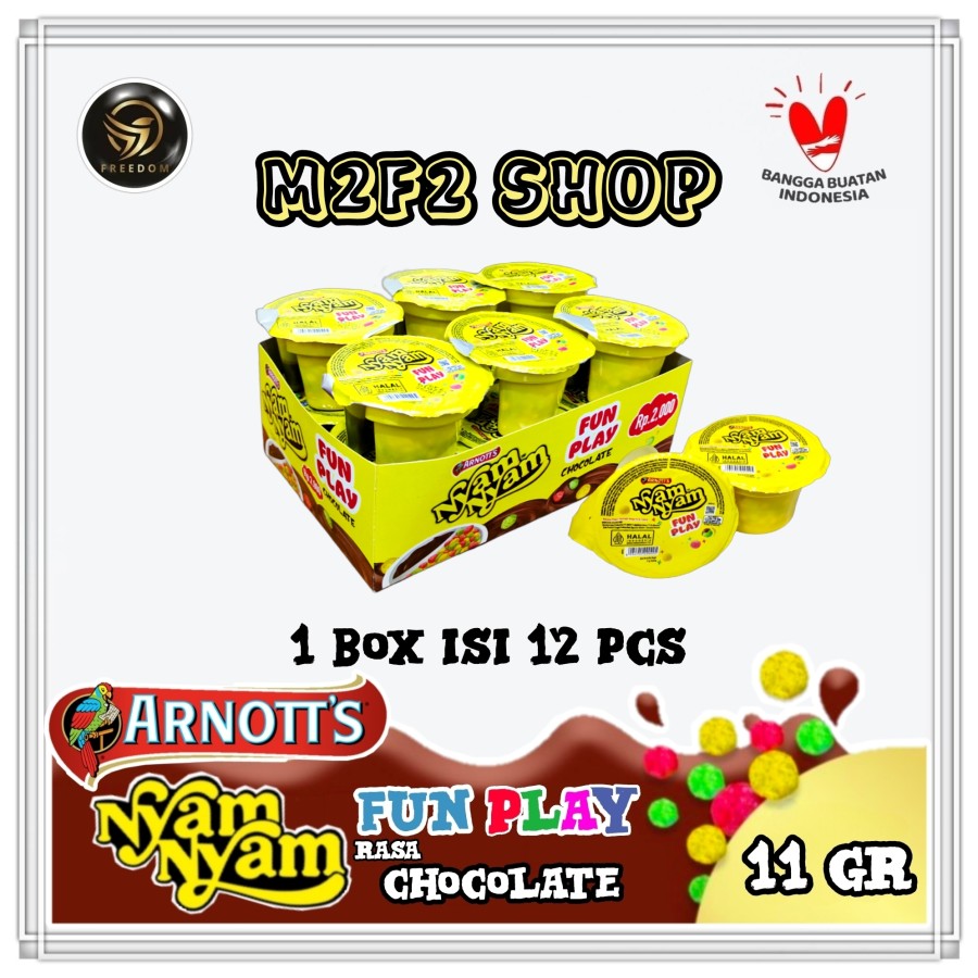 Promo Nyam Nyam Fun Play Bubble Puff Chocolate Cokelat 11 gr