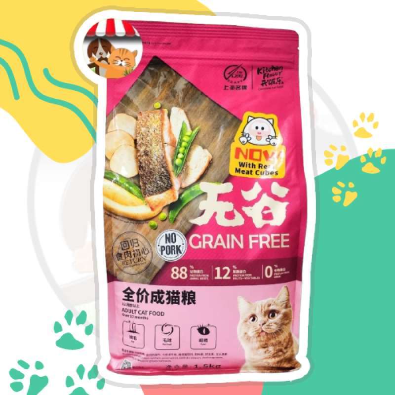 Jual Makanan Kucing Kitchen Flavor Grain Free Adult Cat Food