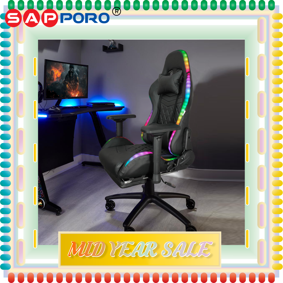 Promo [ BIG PROMO ] SAPPORO VALENCIA Gaming Chair RGB Light 4D Iron
