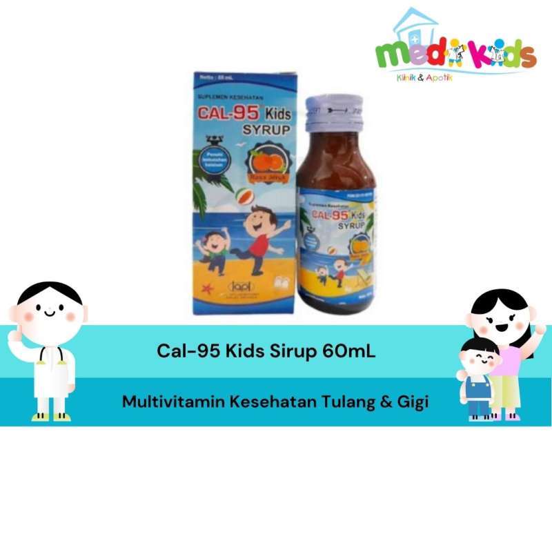 Jual Cal-95 Kids Sirup Syrup 60ml Rasa Jeruk - Vitamin Kalsium Di ...