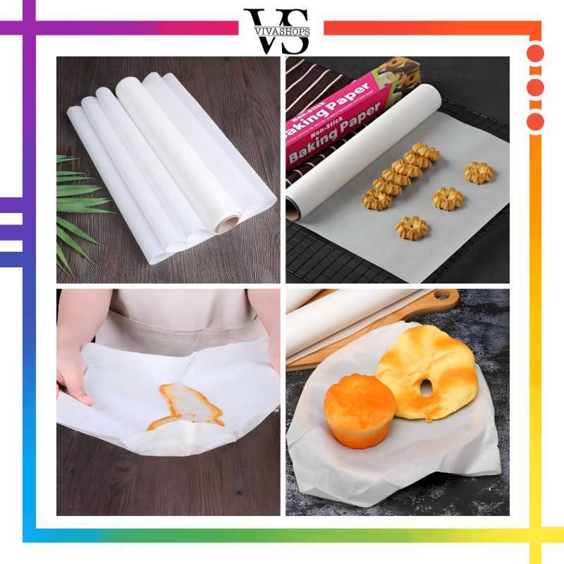 Jual Baking Paper Kertas Minyak Baking Kertas Roti Alas Roti Silicone ...
