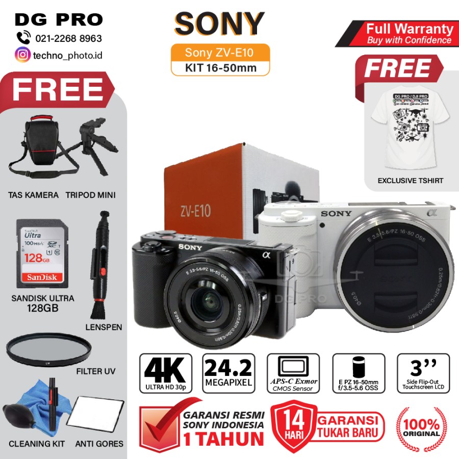 Zve Camera Jual Sony Alpha Zv-e10 Kit 16-50mm Mirrorless Camera - Zve10 - Zve-10 ...