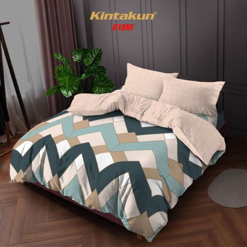 Promo Kintakun Bed Cover Set 160x200 Queen Minimalis Kintakun Dluxe