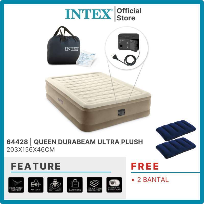 Promo Intex Kasur Angin Queen Ultra Plush Airbed 64428 Promo