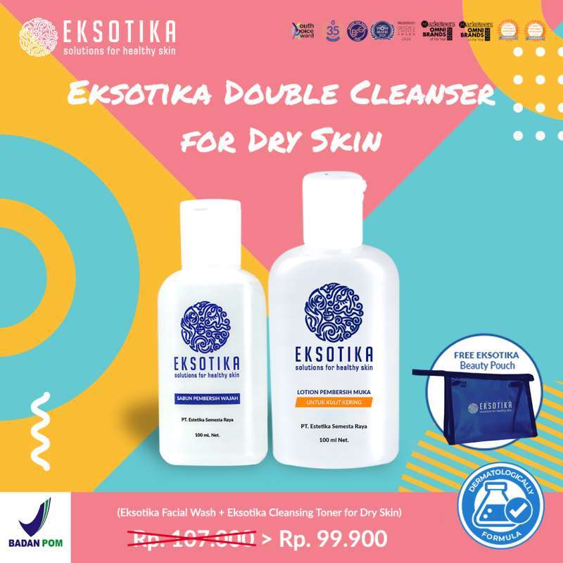 Jual Eksotika Double Cleanser for Dry Skin (Sabun + Cleansing) di