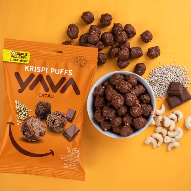 YAVA KRISPI PUFFS CACAO 35 GR