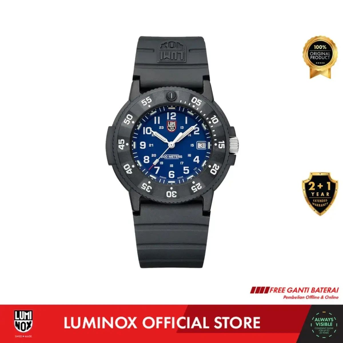Promo Luminox 3003.evo, Original Navy Seal, 43 Mm - Jam Tangan 