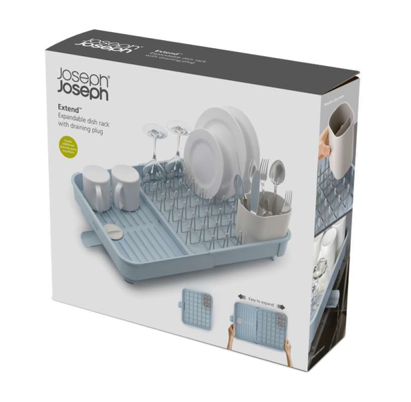 Jual Joseph Joseph Extend Expandable Dish Drainer Grey Blue di Seller